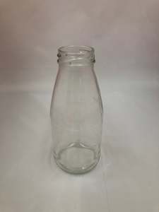 Glass milk bottle vase