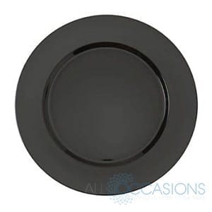 Black charger plate
