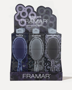 Products: Framar Oh My Goth 9pc Detangle Brush Retail Display Set Limited Edition - Chi Hair NZ