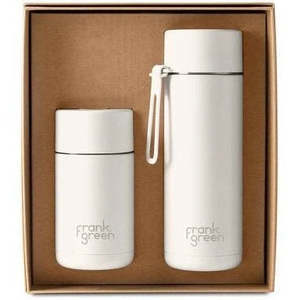 Frank Green Small Essential Gift Set Stainless Steel Ceramic Reusable Bottle + C&hellip;