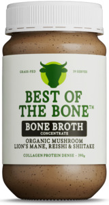 Food: Best of the Bone - Grass-fed Beef Bone Broth Concentrate - Healing Mushroom (390g) BEST BEFORE 08/2026