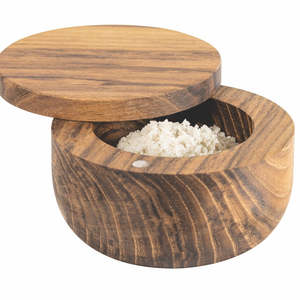 Food Drinks: Salt Of The Earth - Acacia Wood Salt Box