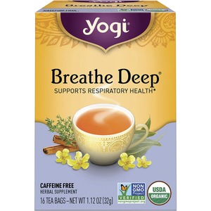 Food Drinks: Yogi Tea - Herbal Tea Bags Breathe Deep - 16 Tea Bags