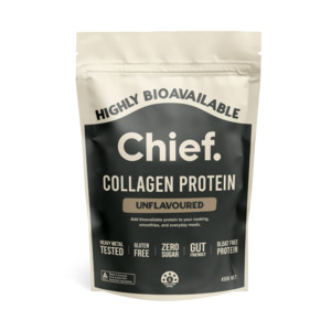 Drinks Protein: Chief Nutrition Grass Fed Collagen Protein Powder - Unflavoured 450g