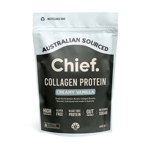 Chief Nutrition Grass Fed Collagen Protein Powder - Creamy Vanilla 450g