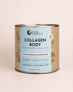 Drink Beauty: Nutra Organics - Collagen Body (BONE STRENGTH AND STRUCTURE) - Unflavoured (225g)