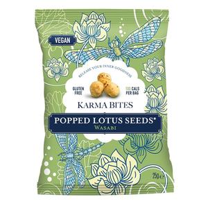 Snacks And Pantry Snacks: Karma Bites - Popped Lotus Seeds - Wasabi (25g)