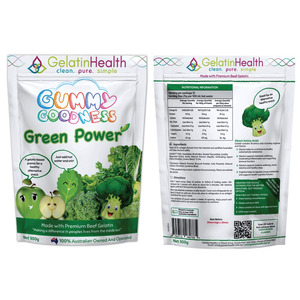 Snacks And Pantry Pantry: Gelatin Health - Gummy Goodness - Green Apple (300g)