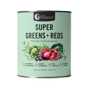 Snacks And Pantry Stocks And Broths: Nutra Organics - Organic Super Greens + Reds 150g