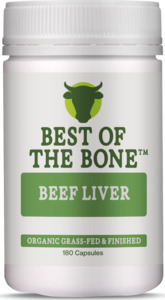Health Supplements: Best Of The Bone Beef Liver - 180 capsules