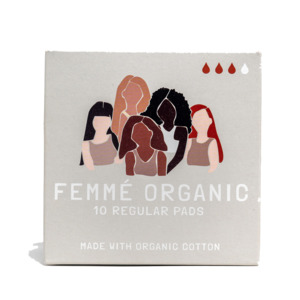 Personal And Sexual Health: Femme Organic - Cotton Pads - Regular (10 pieces)