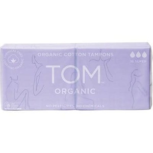 Personal And Sexual Health Tampons: TOM Organic - Organic Cotton Tampons - Super (16 pack)