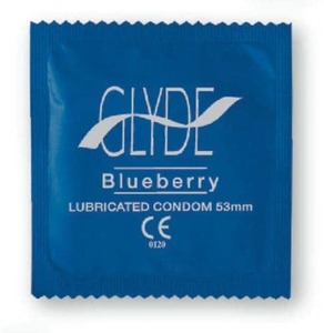 Sexual Health Condoms: Glyde - Vegan Condoms Regular - Blueberry (10 pack)