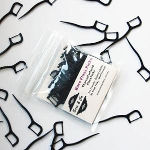 Dental Floss: Bare & Co. - Charcoal-Infused Floss Picks - Mint (30 pack)