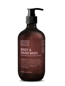 Hand Wash And Sanitiser: Noosa Basics - Body and Hand Wash -Rose Geranium & Frankincense (500ml)