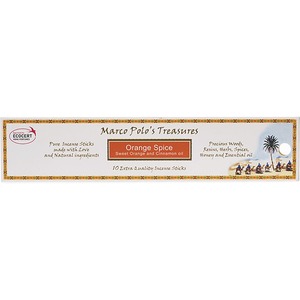 Aromatherapy Diffusers: Marco Polo's Treasures - Incense Sticks - Orange Spice (10 pack)