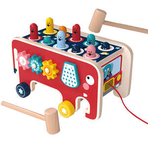 Baby Toys: Bare & Co. - Wooden Toy - Elephant Whack-a-Mole with Xylophone