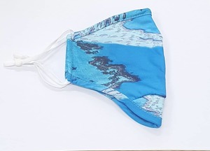 Fruity Sacks - 3 Layer Reusable Face Mask - Blue Reef(Large/Adult)