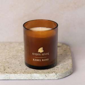 Homewares Candles: Ember Noir - Rebel Rose - Rose Geranium, Mandarin, Bergamot, Jojoba, Neroli Soy Candle