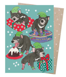 Earth Greetings - Christmas Card - Devilish Elves