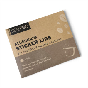 Drinkware Coffee Pods And Lids: SealPod Espresso Aluminium Sticker Lids