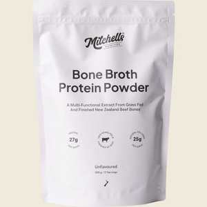 Drinks Protein: Mitchells Nutrition Bone Broth Protein Powder- Unflavoured 500g