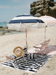 Furniture: Business and Pleasure Holiday Beach Umbrella Navy Capri Stripe