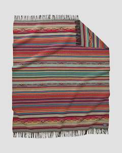 Picnic Rugs: Pendleton Jacquard Fringed Throw Garnet