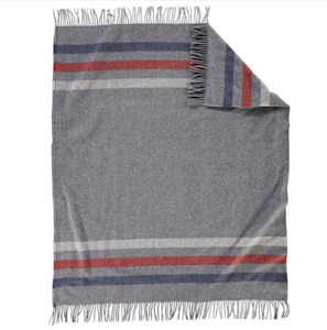 Picnic Rugs: Pendleton Eco Wise Washable Throw Grey Stripe