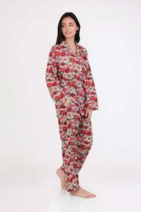 Our Favourites: Arabella 100% Cotton Red Floral Pyjamas