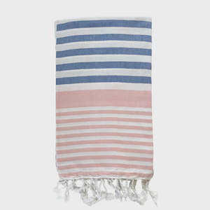 Outdoor: I & J Turkish Towel Sofia Denim Pale Pink