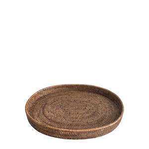 Outdoor: Rattan Oval Tray Low Edge Medium 46cm