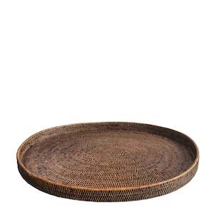 Rattan Oval Tray Low Edge Large 70cm