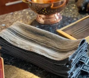 Harmony Linen Tea Towel Olbia Olive