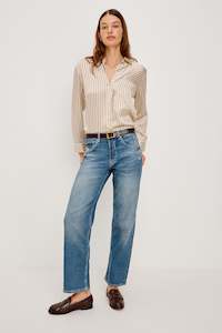 Rails Spencer Silk Shirt Bronze Stripe