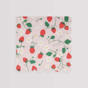 Outdoor: Meri Meri Napkin Strawberry Pattern
