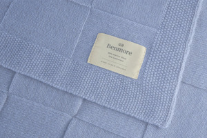 Baby: Benmore Blanket 90% Merino 10% Cashmere Blue