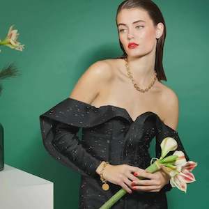 Clothing Accessories: Vanessa Baroni - Big Anker Necklace Gold