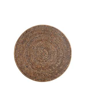 Rattan Dark Brown Round Placemat 40cm