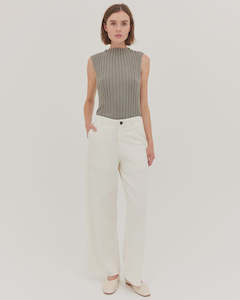 Cloth Co: Cloth & Co Wide Leg Denim Jean Natural