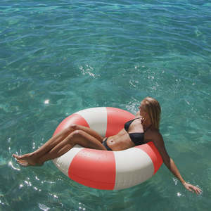 Tube Pool Ring - Red Stripe