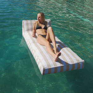 New: Luxe Lin-on Lounger - Oyster Stripe