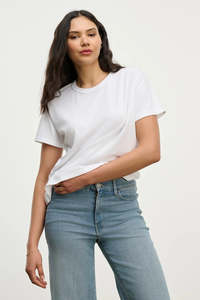 Leigh Cotton Tee White by Velvet