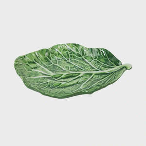 Melamine Cabbage Leaf Large Platter Green 30cm