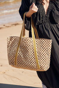 Bodo Raffia Bag Natural w.Yellow