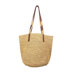 Alice M Bag Natural w.Tan Leather Straps