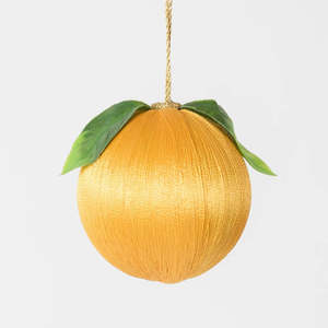 Christmas: Silk Fruit Bauble Yellow