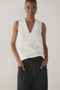 Fomina Flo Top - White Seersucker