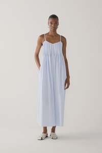 Fomina Viv Dress - Blue Stripe Seersucker