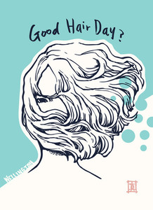 Products: Postcard (A6 / A5) Good Hair Day? Welly Girl NZ